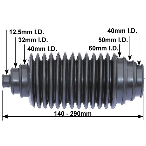 Universal steering rack gaiter - steering,